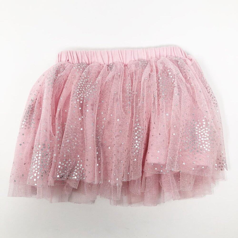 First Impressions Baby Girl Pink Crinoline Metallic Skirt 3-6M